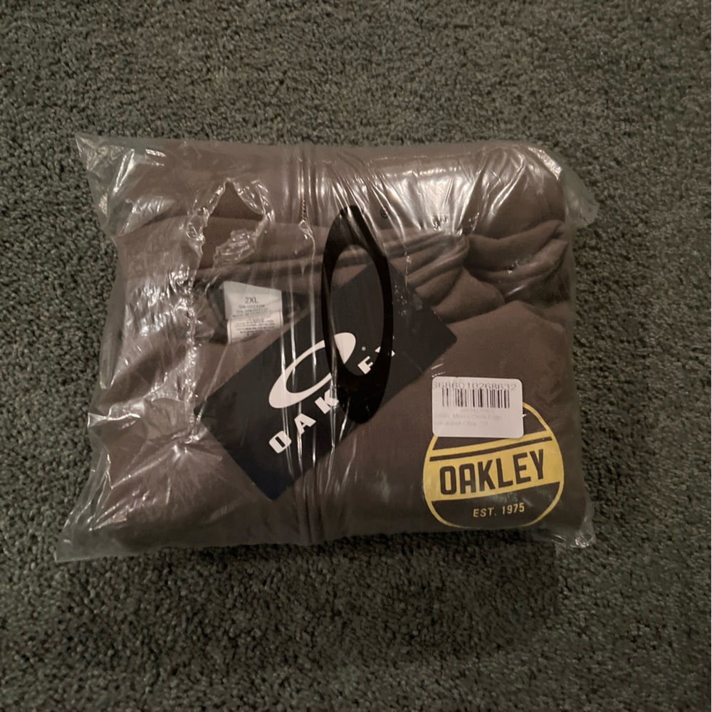 NIB XXL OAKLEY OLIVE GREEN CICLE LOGO FIULL ZIP HOODIE SWEATSHIRT XXL